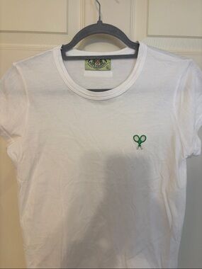 Juicy Couture White Tee with Green Label